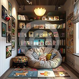 Playful Kids Reading Nook