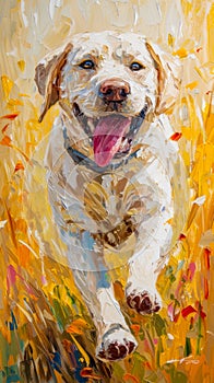 The playful Labrador retriever