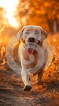 The playful Labrador retriever