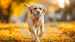 The playful Labrador retriever