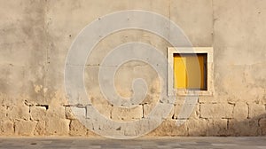 Playful Minimalism: A Yellow Window In Spanish Brutalist Architecture