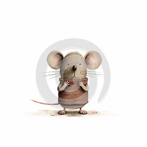 Playful Mouse In A Brown Bag Cartoon Art By Jon Klassen