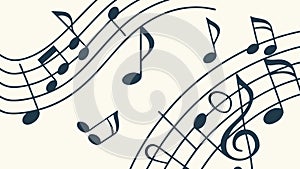 Playful Music Notes Pattern with Scattered Elements Vector Design Generative AI