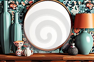 playful patterns a mirror with a playful patterned frame surroun