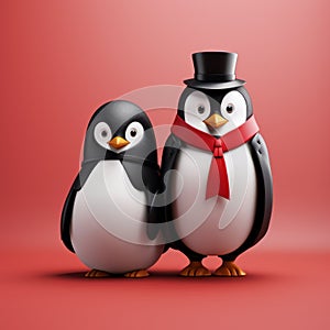 Playful Penguin Portraits: A Vray Tracing Inspired 3d Character Design