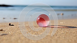 Playful Perspective: Cranberry On Sandy Beach