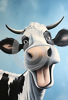 Juguetón malhumorado una vaca ilustraciones tuyo móvil fondo 