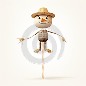 Playful Scarecrow On Stick: Realistic Rendering With Soft Shading