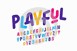 Playful style letters font design