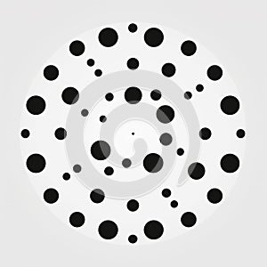 Playful Vector Art Black Dots Inside A Circle