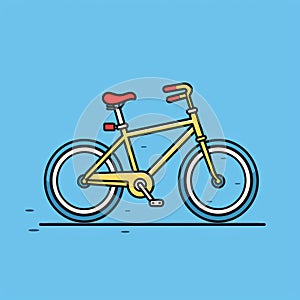 Playful Vector Illustration Of Bicycle In Keith Haring Style