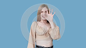 playful woman roar gesture fierce flirt gif loop