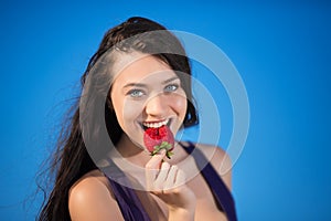 Playful young brunette