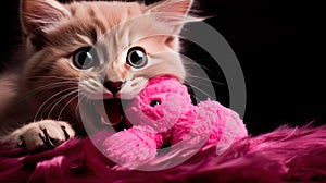 playfully cat pink