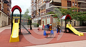 Playground area in cityspace photo