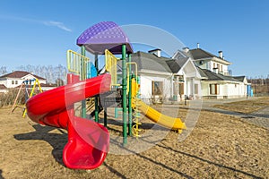 Playground on a clear sunny spring day