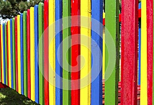 Playground colored fence