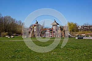 Playground cordoned off because of the corona virus.