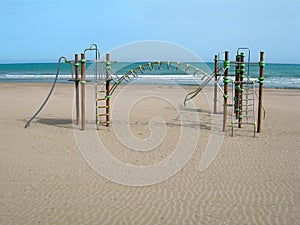 Playground on Empty Beach