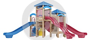 Playground equipment with slides