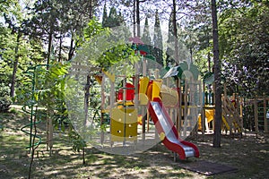 Playground in garden