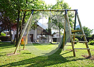 Playground in the garden photo