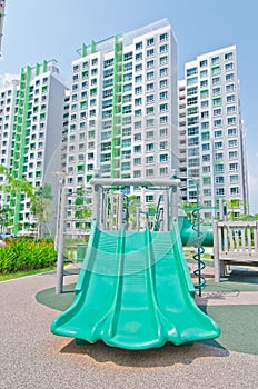 Playground within high-rise residential estate