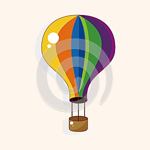 Playground hot air ballon theme elements vector,eps