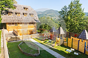 Playground in the hotel Mechavnik in Drvengrad Kusturica, Serbia