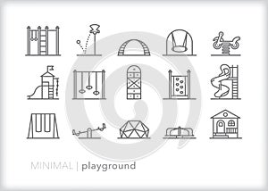 Playground icons for kids to play at school or a park