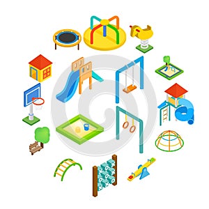 Playground isometric 3d icons