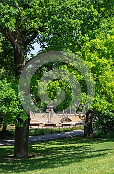 Playground in the park Volkspark Friedrichshain