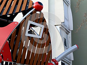 Playground With Playhouse and Red Balljoint