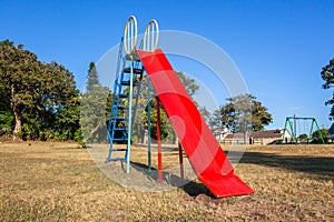 Playground Childrens Slide Chute Red Blue