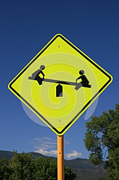 Playground road sign