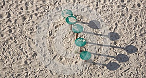 playground sand steps shadow