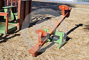 Playground seesaw photo