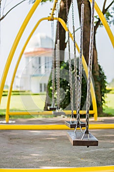 Playground swings. photo