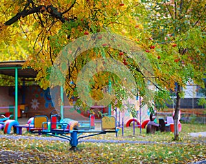 Playgrounds in autumn