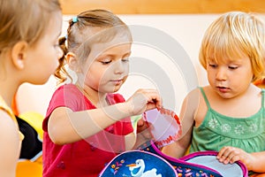 Playgroup of children in Kindergarten