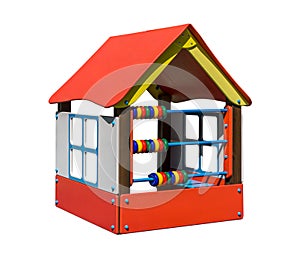 Playhouse for playground on white