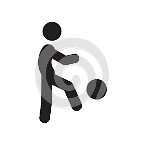 Playing with a Ball icon. Trendy Playing with a Ball logo concept on white background from People collection