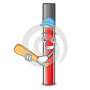 Playing baseball lip gloss in the cartoon shape