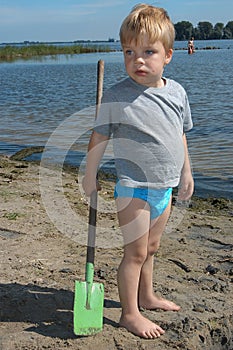 Playing at the beach