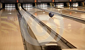 Playing bowling photo