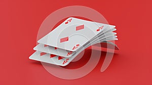 Playing card blank mockup. Isolated paper icon template for casino or fortune divination. Different set of gamble hands