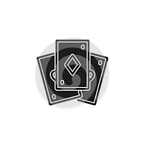 Playing card illustration - casino symbol - playing cards sign