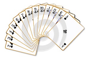 Clubs Suit Playing Cards