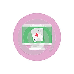 Playing card vector flat colour icon
