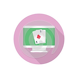 Playing card vector flat colour icon